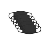 Fruit of the Loom Reusable Cotton Face Mask (Pack of 5) (Black)