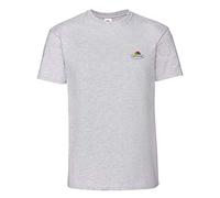 Fruit of the Loom Ringspun Premium T-Shirt mit Vintage-Logo auf der Brust graumeliert - Vintage-Logo klein 2XL