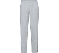 Sweathose FRUIT OF THE LOOM, Herren, Gr. L (52/54), N-Gr, grau (grau, meliert), angeraute Sweatware, Obermaterial: 80% Baumwolle, 20% Polyester, sportlich, bequem lang, Hosen, Open Leg Jogginghose (17
