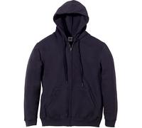 Kapuzensweatjacke FRUIT OF THE LOOM, Herren, Gr. M (48/50), schwarz, angeraute Sweatware, Obermaterial: 80% Baumwolle, 20% Polyester, unifarben, Basic, schmal hüftbedeckend, Rundhals, Rippbündchen, Sw
