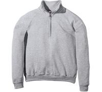 Sweatshirt FRUIT OF THE LOOM, Herren, Gr. XL (56/58), grau (hellgrau), angeraute Sweatware, Obermaterial: 80% Baumwolle, 20% Polyester, unifarben, Basic, schmal, ohne Ausschnitt, Raglanärmel Rippbündc