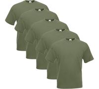 Fruit of the Loom T-Shirts 5er Pack XXL,Olivgrün