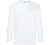 Fruit of the Loom Herren Valueweight Long Sleeve Sporttop, weiß, S
