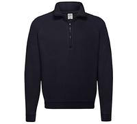 Fruite of the Loom Zip Neck Sweat Shirt, vers.Farben XL,Deep Navy