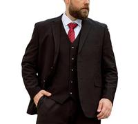 FRULP Herren-Blazer, 2-teilig Smoking Kleid Jacke Business Lässig Locker Übergröße Anzug-Set, Hochzeitsbankett Kleid Gentleman Kleidung, Oberteil Und Hose,5XL,Black