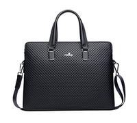 FSD.WG Herren Business Tasche,Wasserdichte Leder Aktentasche,Schulter Laptop Business Tasche für Business,Schule,Reisen,Abnehmbar