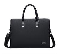 FSD.WG Herren Business Tasche,Wasserdichte Leder Aktentasche,Schulter Laptop Business Tasche für Business,Schule,Reisen,Abnehmbar