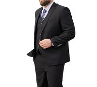 FSDIYU Anzug Herren, 3-teiliger, Schlichter, klassischer, formeller Business-Anzug in großer Größe, für Hochzeiten, Bankette, Bälle, Partys, lockere Version, Blazer, Weste, Hose, Anzüge