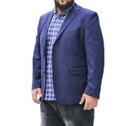 FSDIYU Sakko Herren, Loose Fit Plus Size Business Casual Smokingjacke, für formelle Arbeit, Trauzeugen, Hochzeiten, Partys, Nachtclubs, Bankette, Bälle,8XL,Blue