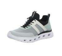 Rieker Damen Low-Top Sneaker M6061, Frauen Halbschuhe,Freizeitschuhe,Turnschuhe,Laufschuhe,straßenschuhe,Sportschuhe,grün Kombi (52),38 EU / 5 UK