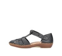 Rieker Damen Riemchensandalen M1675, Frauen Sandalen,Strandschuhe,Sandaletten,Sommersandalen,bequem,flach,Sommerschuhe,schwarz (00),40 EU / 6.5 UK