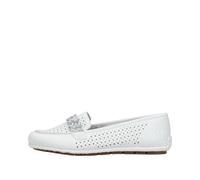 Rieker Damen-Slipper Weiß-Blau-Silber weiß39