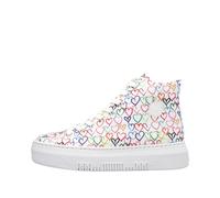 FSK Damen Halbschuhe weiss-multiherz - Gr. - 42