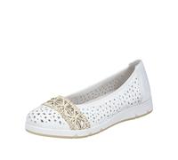 Rieker Damen L3062 Ballerina, Weiss, 38 EU