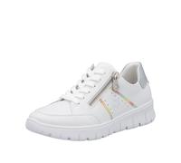 Rieker Damen Low-Top Sneaker N1313, Frauen Halbschuhe, lose Einlage,Sportschuhe,Freizeitschuhe,Turnschuhe,Laufschuhe,Weiss (80),36 EU / 3.5 UK