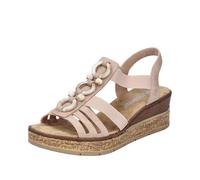 Rieker Damen Pantoletten 63778, Frauen Slipper,Gartenschuhe,Sommerschuhe,sommerclogs,Schlupfschuhe,schluepfschuhe,Slides,rosa (31),37 EU / 4 UK