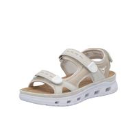 Rieker Damen Klassische Sandalen 64074, Frauen Sandalen,Freizeitschuhe,Sommerschuhe,offene Schuhe,Strandschuhe,beige (60),37 EU / 4 UK