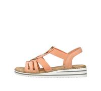 rieker Lederimitat/Textil Sandalen, orange, 37 Peach