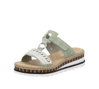 Rieker Pantolette V79M6 - Keilschuhe mit Zierperlen Damen Grün Größe 39