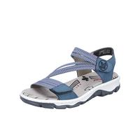 Rieker Damen Klassische Sandalen 68871, Frauen Sandalen,Sommerschuhe,Freizeitschuhe,offene Schuhe,Strandschuhe,blau (14),40 EU / 6.5 UK