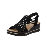 Rieker Damen 67465 Keilsandaletten, Schwarz, 38 EU