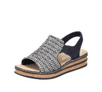 Rieker Damen 62971 Keilsandaletten, Schwarz, 38 EU