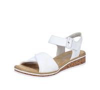 Rieker Damen Klassische Sandalen V3691, Frauen Sandalen,Sommerschuhe,Freizeitschuhe,offene Schuhe,Strandschuhe,Weiss (80),40 EU / 6.5 UK