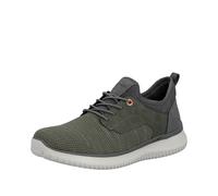 Slip-On Sneaker RIEKER, Herren, Gr. 43, khaki, grau, Lederimitat, Textil, Schuhe, Slipper, Halbschuh, Freizeitschuh, Sneaker zum Schlupfen (42034957-43) khaki, grau