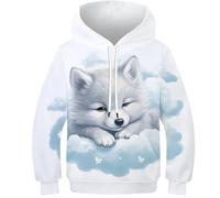 FSMHDG Jugendlicher Kinder Sweatshirt Hund in 3D - Modischer Kinder Hoodie, Vielseitiger Kinder Pullover, Perfekt Für Schule Und Freizeit