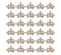 FSSTUD 30 Stück Mini-Strass-Kronen, glitzernde Kristallkronen, kleine Schmuckkronen, kleine Kronen, flache Rückseite, Strasssteine, Bastelverzierungen für Kleidung, Haar-Accessoires