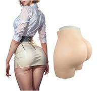 FSYH Silikon Hose Mit KüNstlichem Po HüFtlift Shapewear Shorts HöSchen Mit Offenem Schritt füR KüNstliche HüFten FüR Frauen Crossdresser,Color 2,Thicken