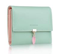 FT FUNTOR RFID-börsen für Frauen, Blattkarten-Halter, dreifach gefaltete Damen-börsen, Münzen, ReiÃŸverschlusstasche mit Ausweis-Fenster