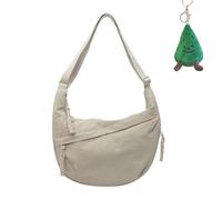 FTEAEYJLH Leichte Umhängetasche Aus Nylon Für Damen - Modische Umhängetasche Mit Mehreren Taschen Für Unterwegs (Beige)