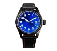 FTEOXLC 39 mm NH35 Automatikuhr, mechanisch, schwarz, Pilotenuhren, Edelstahl, blau, grün, schwarzes Zifferblatt, sportliche, wasserdichte Uhr, V 5