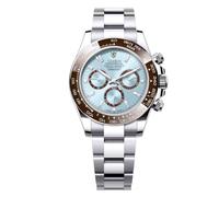 FTEOXLC Sawo Luxus Automatik Chronograph Herren Uhren Edelstahl Braun Lünette Saphir Kristall Sportuhr, V 2, Luxus-Sport