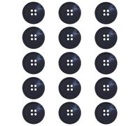 ftiemlovde 15 Stück 4 Loch Bunt Knöpfe für Strickjacke zum Basteln und Annähen （Blau 25 mm）