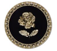 ftiemlovde 20 Edel Dirndl Knöpfe Gold Schwarz Zum AnnäHen Metall, Goldene Trachten Nachthemd Knopf Mantel Groß，öSenknöPfe Aus Kupferlegierung Blazer ZierknöPfe (A20 18mm 23mm)