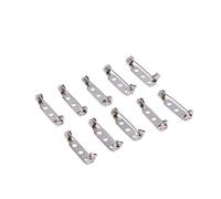 FTVOGUE 50 Stücke Bar Pins Brosche Sperren Zurück Sicherheit Fangen Rollen DIY Brosche Handwerk 20 25 32 38mm Silber(25mm)