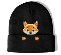 Fuchs Mütze Beanie Hut Geschenk für Frauen Damen Mädchen Fox der Fuchs Deko Süße Kawaii lustige Schleich Tiere Sachen Geschenke Weihnachten Kinder Teens Junge