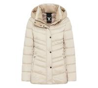 Steppjacke FUCHS SCHMITT, Damen, Gr. 48, grau (kitt), Web, Obermaterial: 100% Polyester, unifarben, modisch, regular fit Po-bedeckend, hoch geschlossener Ausschnitt, Langarm abgerundeter Saum, Jacken,