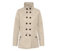 Outdoorjacke FUCHS SCHMITT, Damen, Gr. 42, beige, Web, Obermaterial: 58% Baumwolle, 42% Polyester, unifarben, regular fit normal, abgesteppte Kante, Jacken Outdoorjacke, Stehkragen, Regular Fit, Light