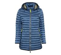 Steppjacke FUCHS SCHMITT "Steppjacke", Damen, Gr. 42, blau, Web, Obermaterial: 100% Polyamid, clean, unifarben, regular fit normal, Rundhals, eingesetzt gerader Abschluss, Jacken, mit abnehmbarer Kapu