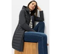 Steppmantel FUCHS SCHMITT "Steppkurzmantel", Damen, Gr. 38, blau (marine), Web, Obermaterial: 100% Polyester, clean, unifarben, regular fit lang, Rundhals, eingesetzt gerader Abschluss, Mäntel Steppma