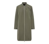 Kurzmantel FUCHS SCHMITT, Damen, Gr. 44, khaki, Web, Obermaterial: 59% Polyester, 41% Baumwolle, unifarben, regular fit ca. Mitte Oberschenkel, Rundhals, Mäntel Kurzmantel, Stehkragen, 2-Wege-Reißvers
