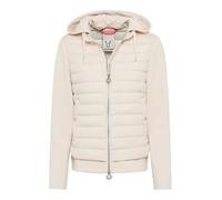 Steppjacke FUCHS SCHMITT, Damen, Gr. 42, beige, Web, Obermaterial: 100% Polyester, clean, unifarben, normal normal, Rundhals, eingesetzt abgesteppte Kante, Jacken Steppjacke, mit abnehmbarer Kapuze, T