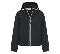 Outdoorjacke FUCHS SCHMITT, Damen, Gr. 44, marine, Web, Obermaterial: 100% Polyester, unifarben, regular fit normal, hoch geschlossener Ausschnitt, elastischer Bund, Jacken Outdoorjacke, mit Kapuze, R