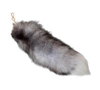 Fuchsschwanz Anhänger Therian Tail Fuchsschwanz Anhänger Fell Schwanz Keychain 3D-Schlüsselanhänger mit Extra Groß Schlüsselring Tasche Zusätze Auto Schlüsselketten Anhänger Weich Flaumig Dekoration