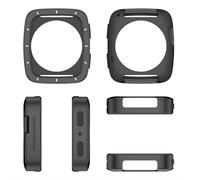 Für Amazfit Active 2 Square/Active 2s Square Saphir-Metall-Uhrengehäuse Hochfestes Metall Bruchfester Rahmen (Schwarz)