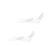 Burlington Füßlinge Everyday – 2er-Pack, Baumwolle, unsichtbar, Anti-Slip-Ferse, Weiß 39-40
