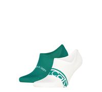 Füßlinge CALVIN KLEIN "CK MEN FOOTIE HC LOGO STRIPE", Herren, jade grün, Baumwollmischung, normal, Socken, Antirutsch Noppen im Fersenbereich, Cotton-Mix, elastisch (46799710-0) jade grün